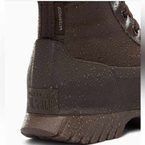 Converse Men's Water Resistant Brown Leather High-Top Boots - Picture 8 of 9